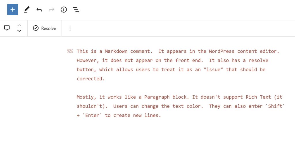 Add Editor-Only Notes via the Markdown Comment Block WordPress Plugin