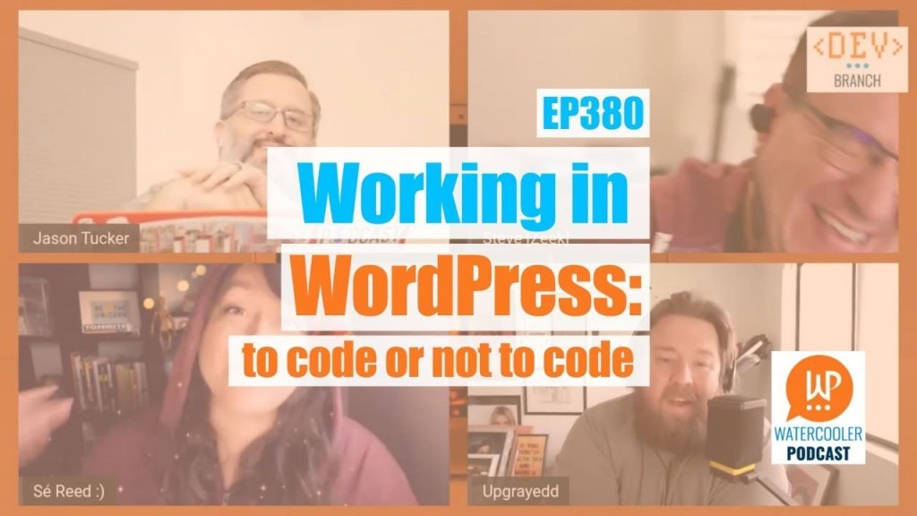 EP380 - Working in WordPress: to code or not to code - WPwatercooler