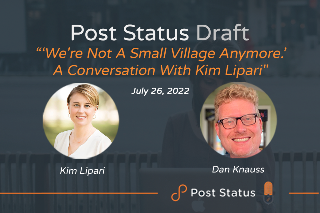 “We're not a small village anymore." A Conversation with Kim Lipari