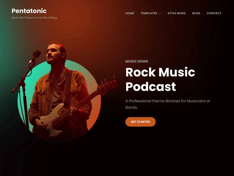 Catch Themes Releases Pentatonic: A New Block Theme for Bands and Musicians