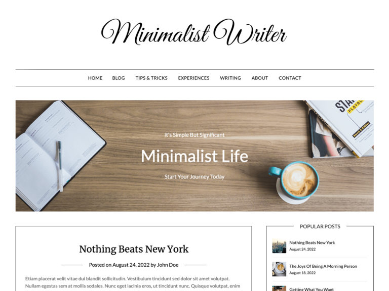 Minimalist Writer