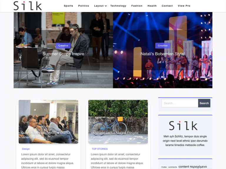 Silk Blog X