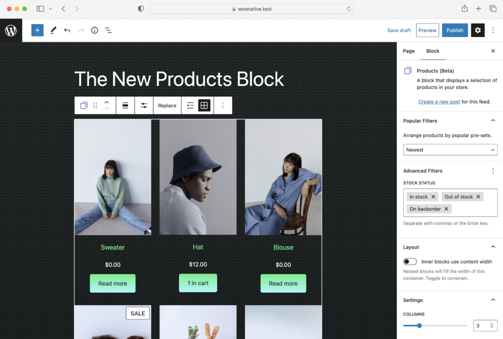 WooCommerce 7.3 Introduces New Products Block in Beta