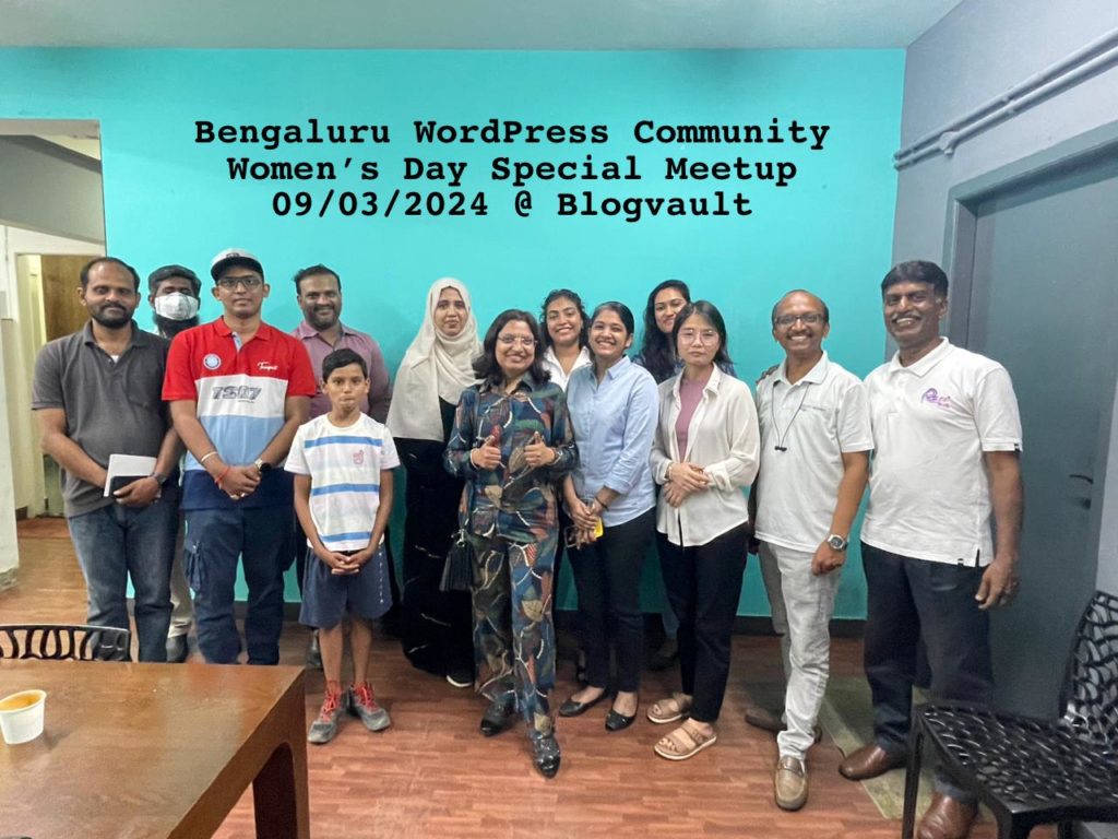Group photo at Bengaluru WordPress Community Women